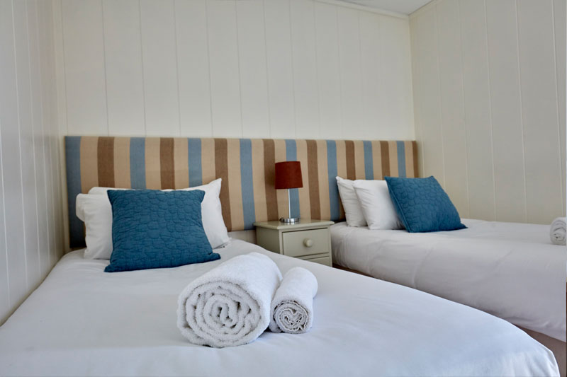 Twin Bedroom that can be made up as a super-king size bed on request.